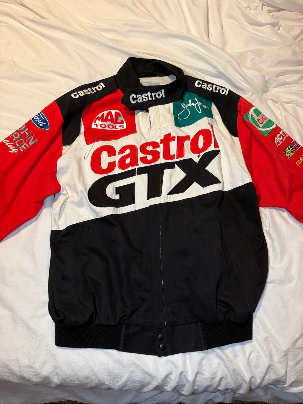 Autographed Vintage 90s Jeff Hamilton
John Force Castrol GTX Size L